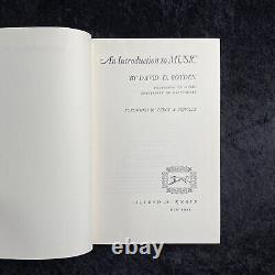 Une Introduction À La Musique Par David D Boyden 1956 Borzoi Première Édition Knopf