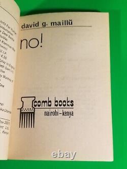 VTG NON ! Par David G. Maillu Première édition 1976 RARE Comb Mini Romans no. 3 RARE