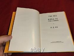 Vintage 1974 Pak Mei Kung Fu Sourcil Blanc 1ère édition par H. B Un, bon état