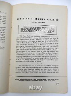 Vintage The Screen Writer Magazine Dalton Trumbo Editor 1st Edition Sept. 1945