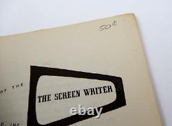 Vintage The Screen Writer Magazine Dalton Trumbo Editor 1st Edition Sept. 1945