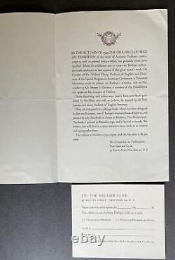 Willard Thorp / Deux discours prononcés devant les membres du Grolier Club 1er 1950