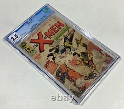 X-men #1 Cgc 2.5 Mega Cley! (1ère Apparition Et Origine De X-men!) 1963 Marvel Comics
