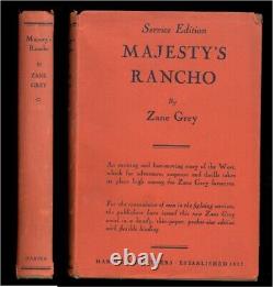 Zane Grey Majesty's Rancho 1938 1942 État 1er Ed Service Édition Variant W Dj